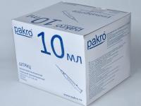 10 мл трехкомпонентный шприц Pakro, с иглой 0,8х40, 100 шт купить в Иваново