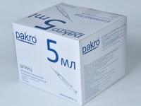 5 мл трехкомпонентный шприц Pakro, с иглой 0,7х40, 100 шт купить в Иваново