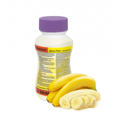 Нутрикомп Дринк Плюс банановый 200 мл. в пластиковой бутылке купить оптом в Иваново