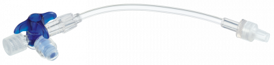 Кран 3-ходовой Дискофикс С с Сэйффлоу 360° синий линия 50 см купить оптом в Иваново