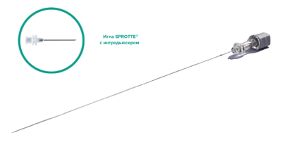 Спинальная игла Sprotte 22G x 6" (150мм) с интродьюсером — 10шт/уп купить оптом в Иваново