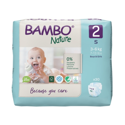 Эко-подгузники Bambo Nature 2 (3-6 кг), 30 шт купить оптом в Иваново