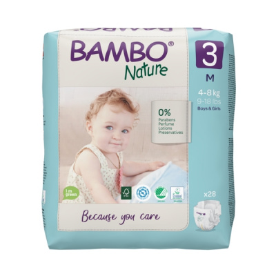 Эко-подгузники Bambo Nature 3 (4-8 кг), 28 шт купить оптом в Иваново